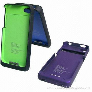 Power Bank Cases for iPhone 4/4S, Built-in 1,500mAh Battery/Various Colors Available
